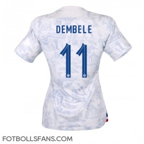 Frankrike Ousmane Dembele #11 Replika Bortatröja Damer VM 2022 Kortärmad